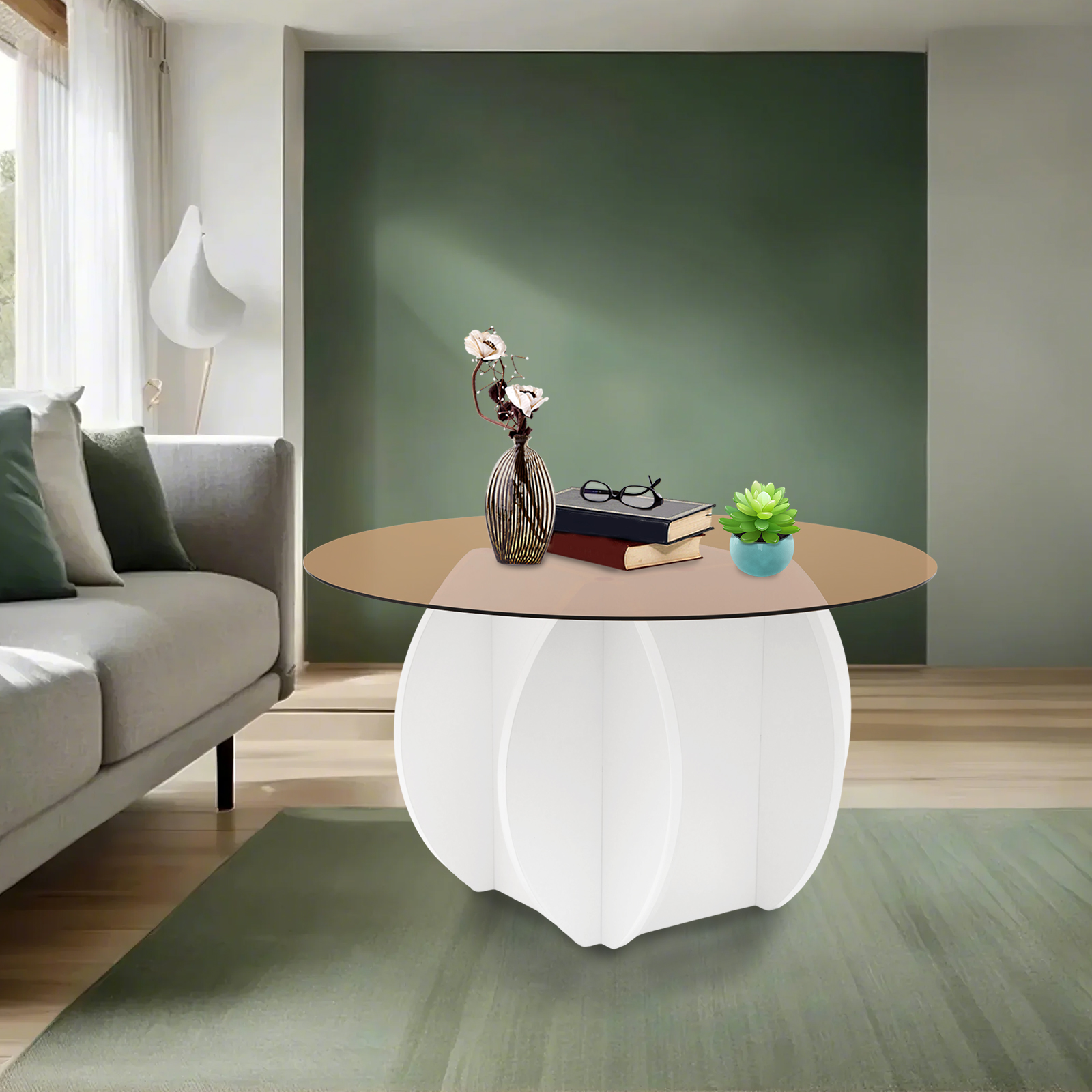 Modern Round Coffee Table 27.6 - Book Weight Glass recensione e prezzo