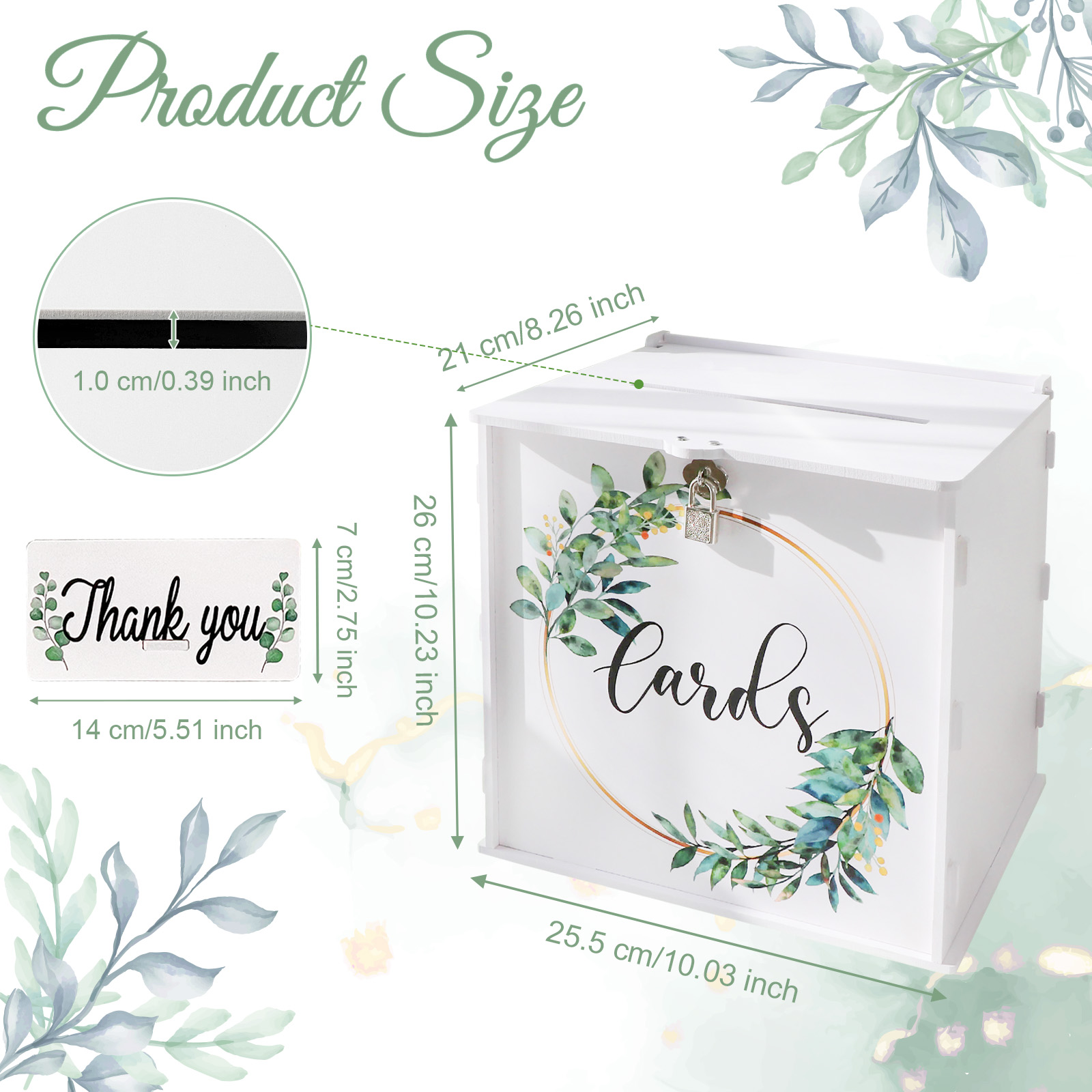 Wedding Card Box with Lock, PV - Card Index Box recensione e prezzo