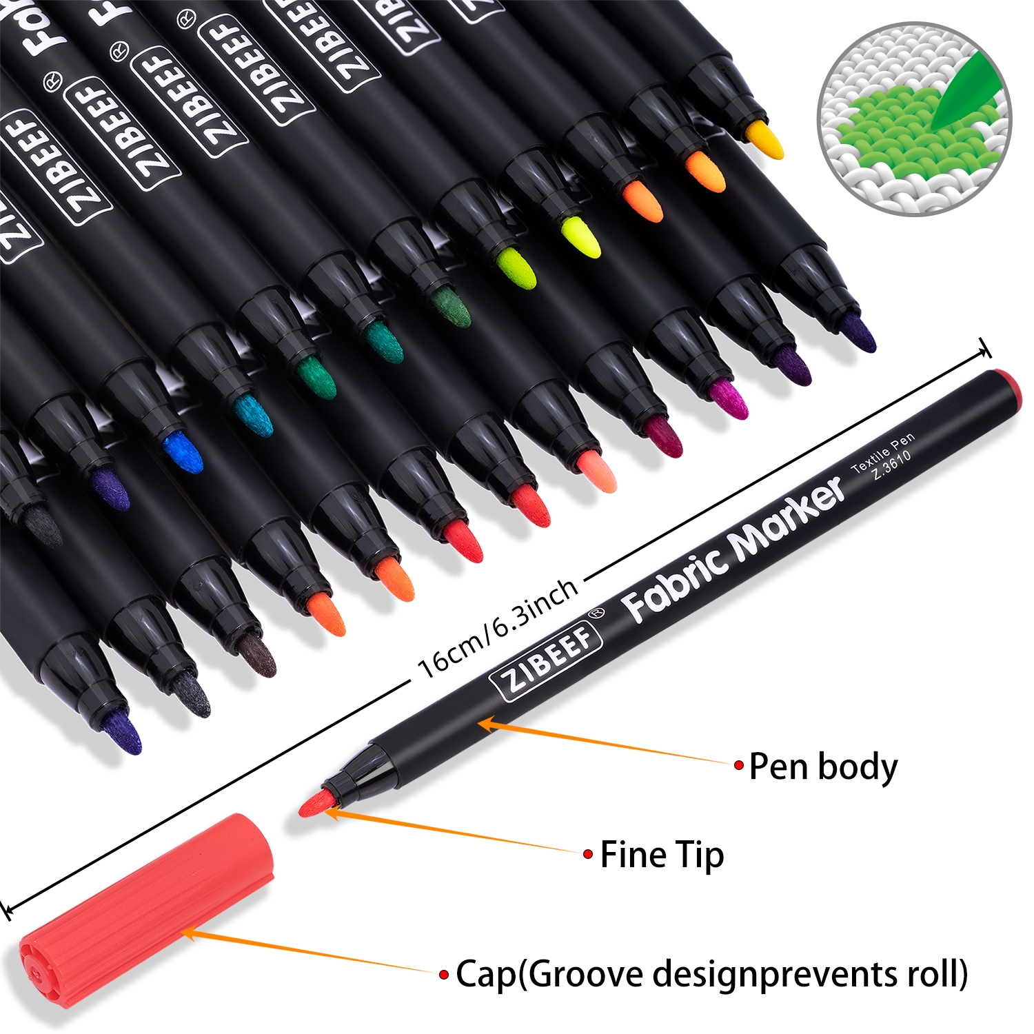12/24 Color Fabric Markers-Fin - Correction Pen Fine recensione e prezzo