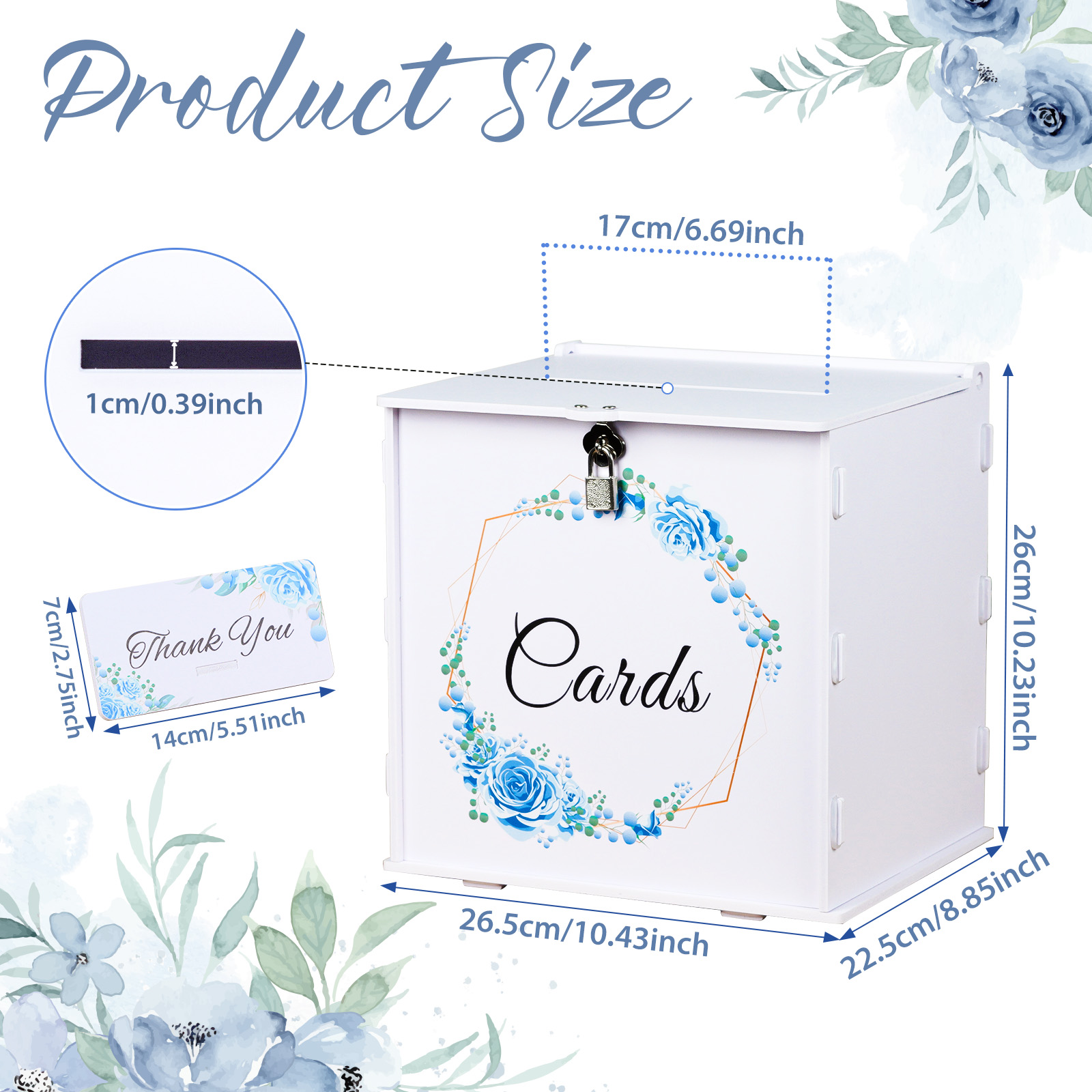 White Wedding Card Box with Lo - Card Index Box recensione e prezzo