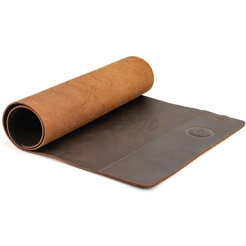 Vintage Cowhide Mouse Pad with - Leather Desk Pad recensione e prezzo