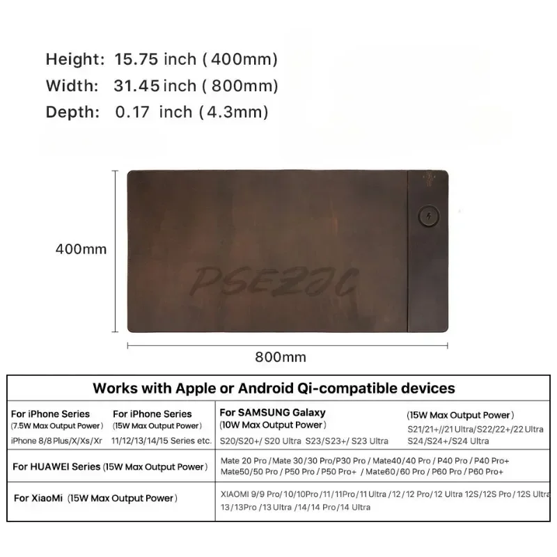 Vintage Cowhide Mouse Pad with - Leather Desk Pad recensione e prezzo