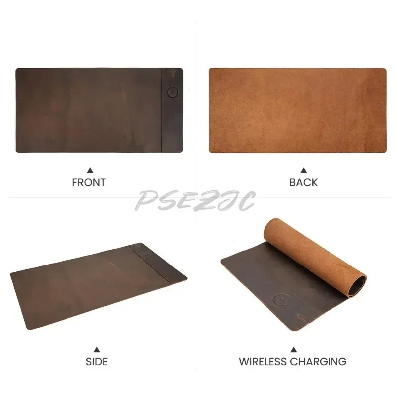 Vintage Cowhide Mouse Pad with - Leather Desk Pad recensione e prezzo