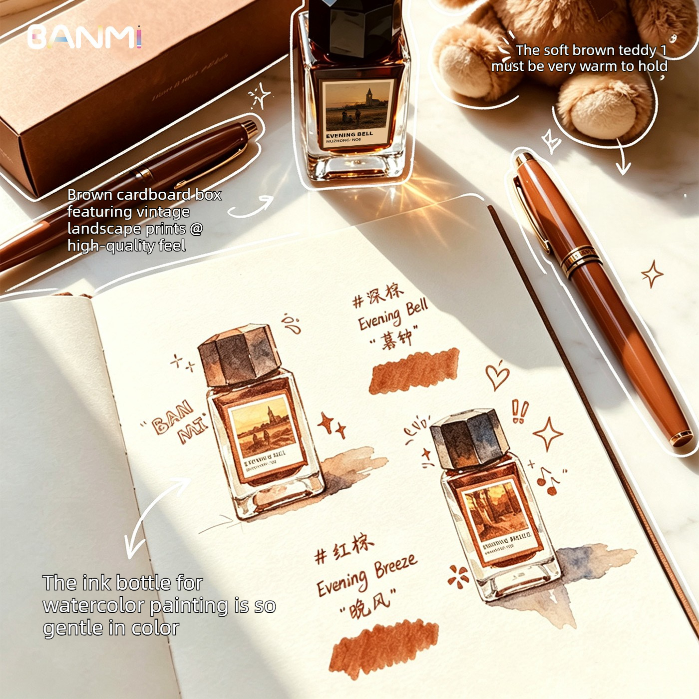 BANMI 10 Color Fountain Pens I - Fountain Pen Bottled Ink recensione e prezzo
