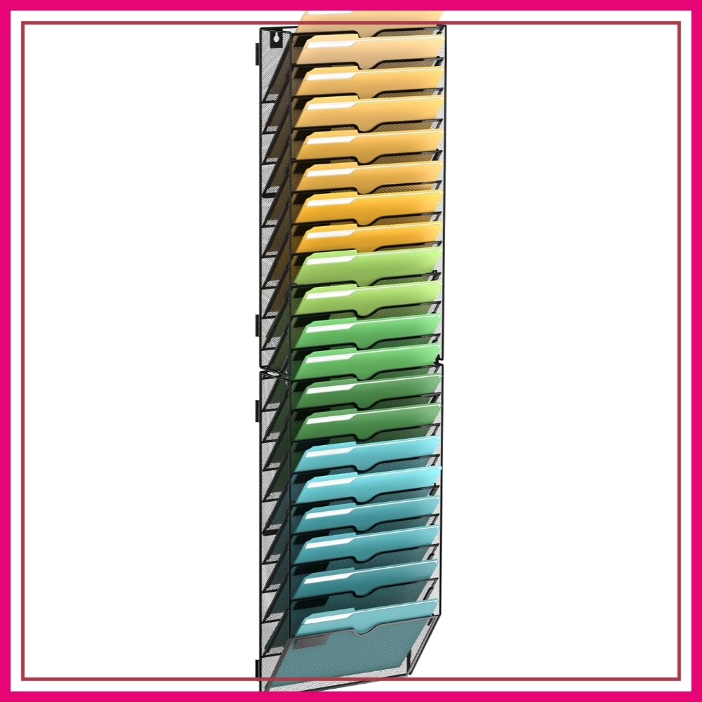 20 Tier Wall File Organizer, H - Magazine Holder Rack recensione e prezzo