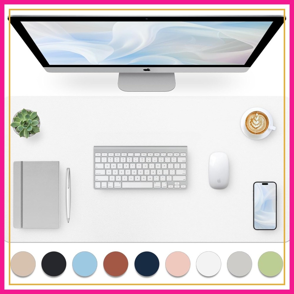 Bloss White Desk Mat, Waterpro - Leather Desk Pad recensione e prezzo