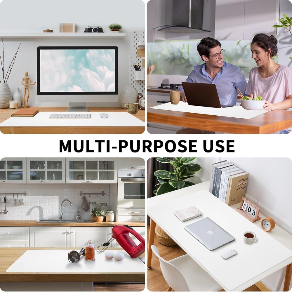 Bloss White Desk Mat, Waterpro - Leather Desk Pad recensione e prezzo