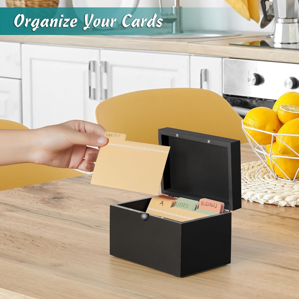 Wooden 3x5 Index Card Holder w - Card Index Box recensione e prezzo