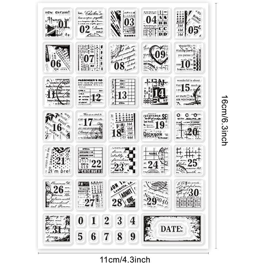 1Sheet Vintage Date Clear Stam - Rubber Date Stamp recensione e prezzo