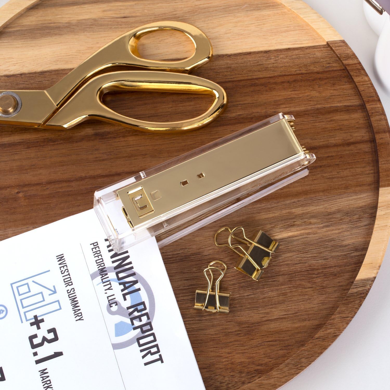 Compact Acrylic Gold Stapler,  - Stapler Half Strip recensione e prezzo