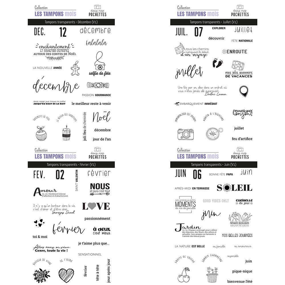 French Month Themed Clear Stam - Rubber Date Stamp recensione e prezzo