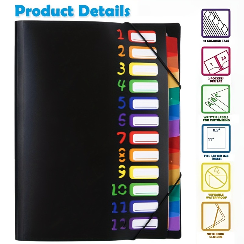 1Pc Black/White Cover Multi-La - Tab Divider A4 recensione e prezzo