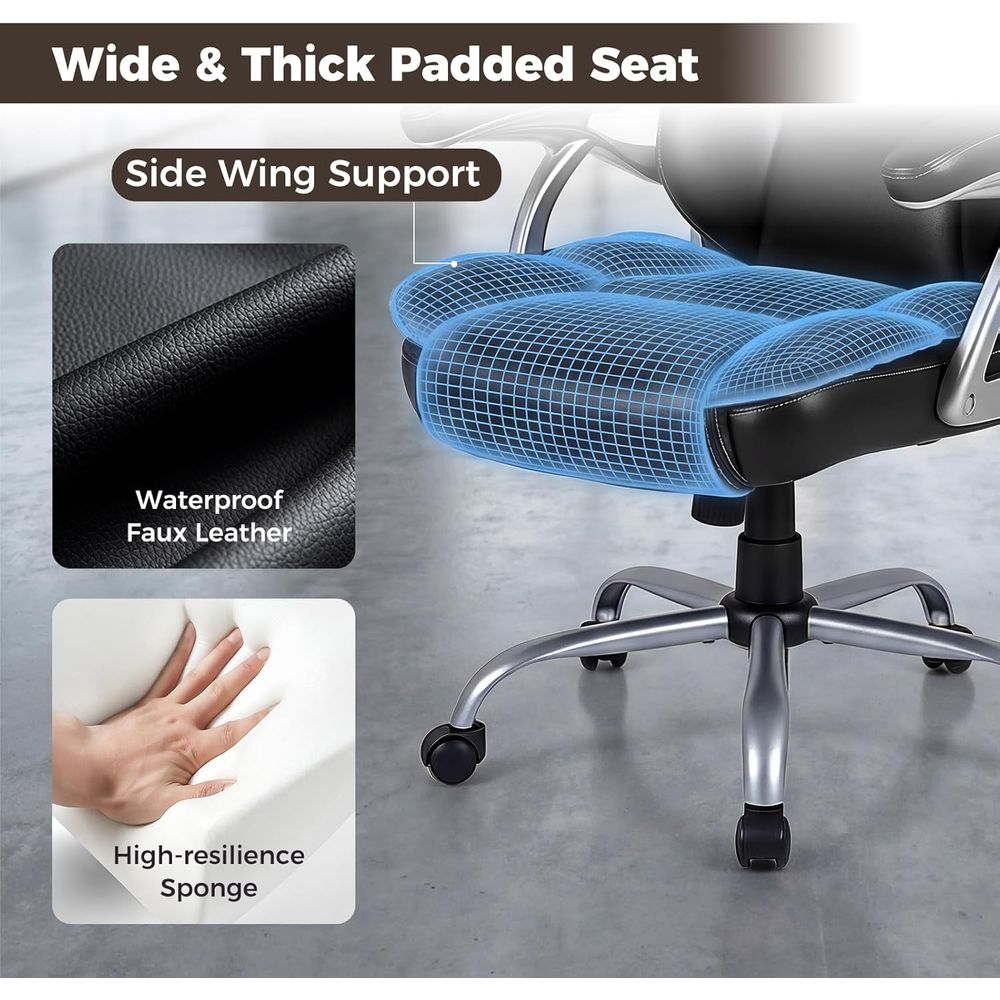 High Back Leather Ergonomic Sw - Leather Desk Pad recensione e prezzo