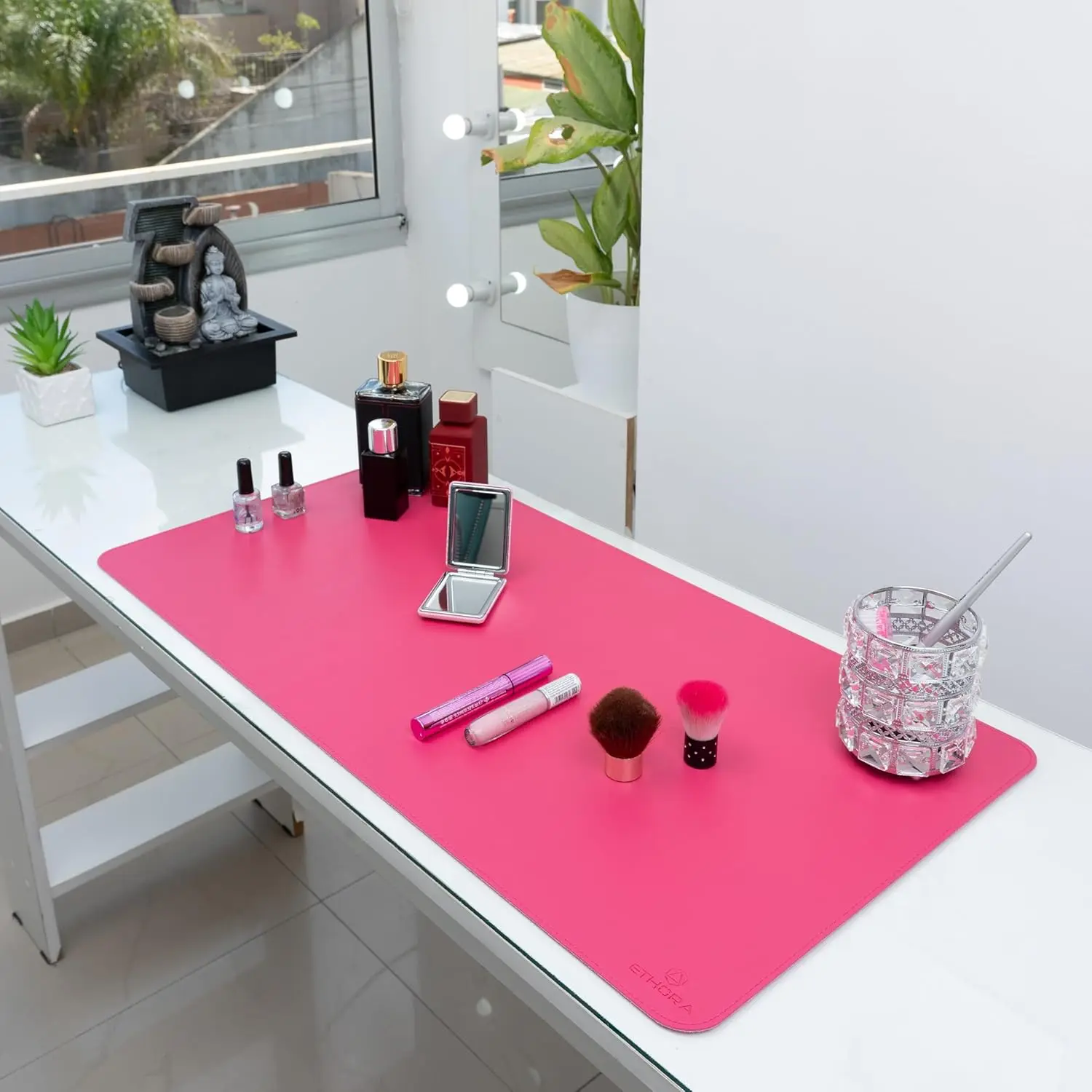 Desk Mat with Non-Slip Suede B - Leather Desk Pad recensione e prezzo