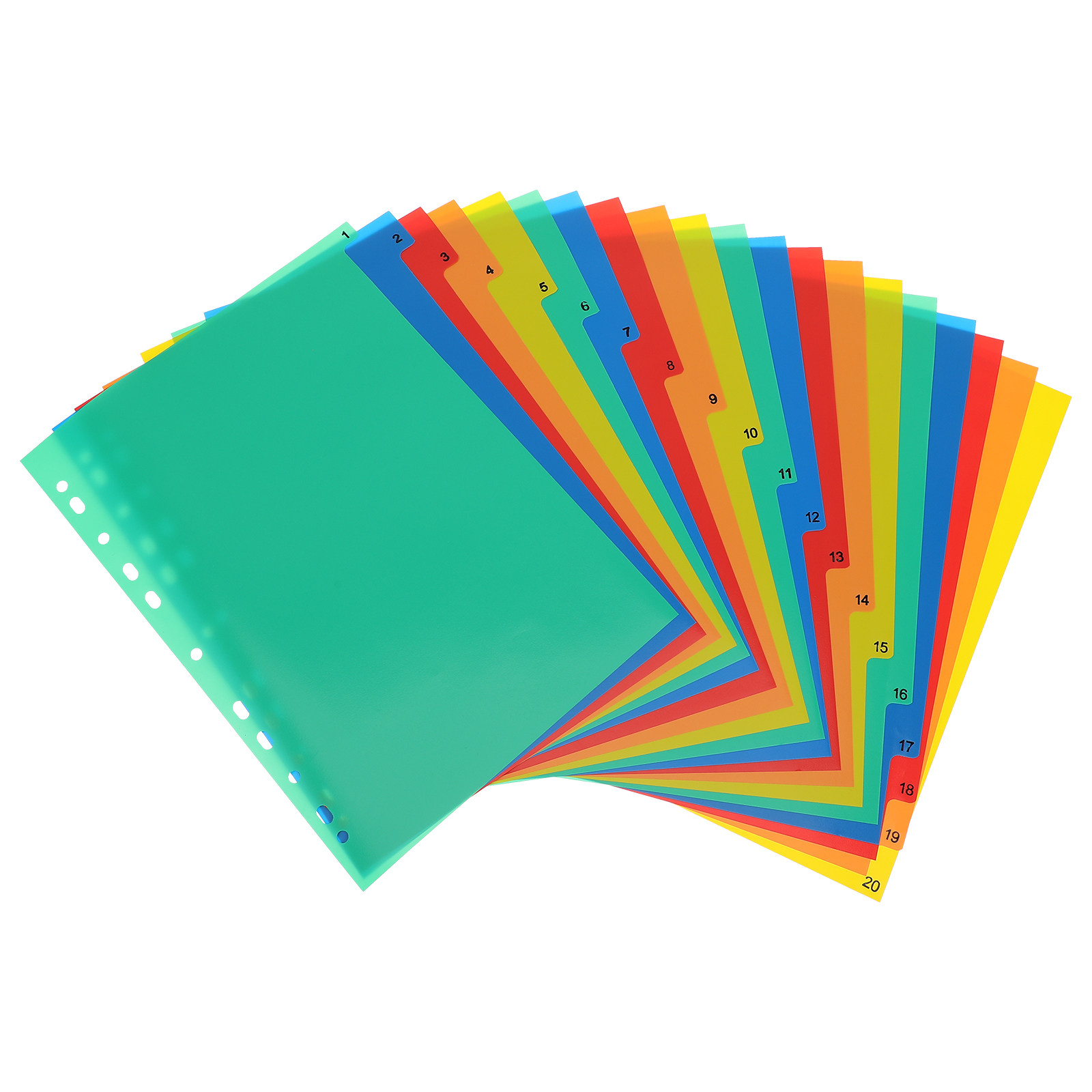 20 Pages A4 Colorful Plastic T - Tab Divider A4 recensione e prezzo