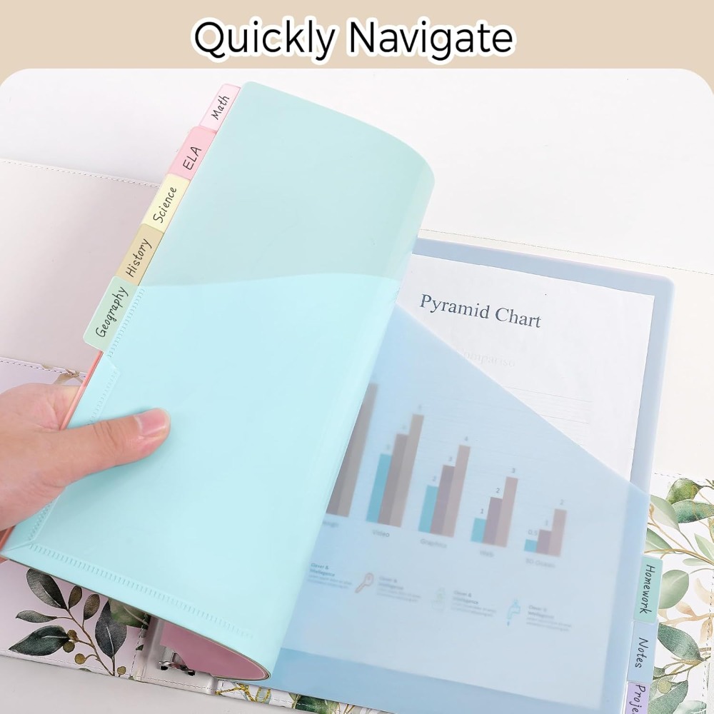 8 pcs A4 Pastel Binder Divider - Tab Divider A4 recensione e prezzo