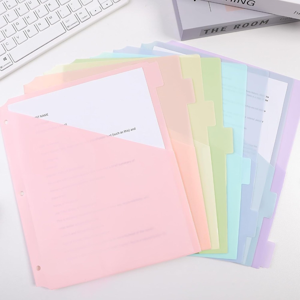 8 pcs A4 Pastel Binder Divider - Tab Divider A4 recensione e prezzo