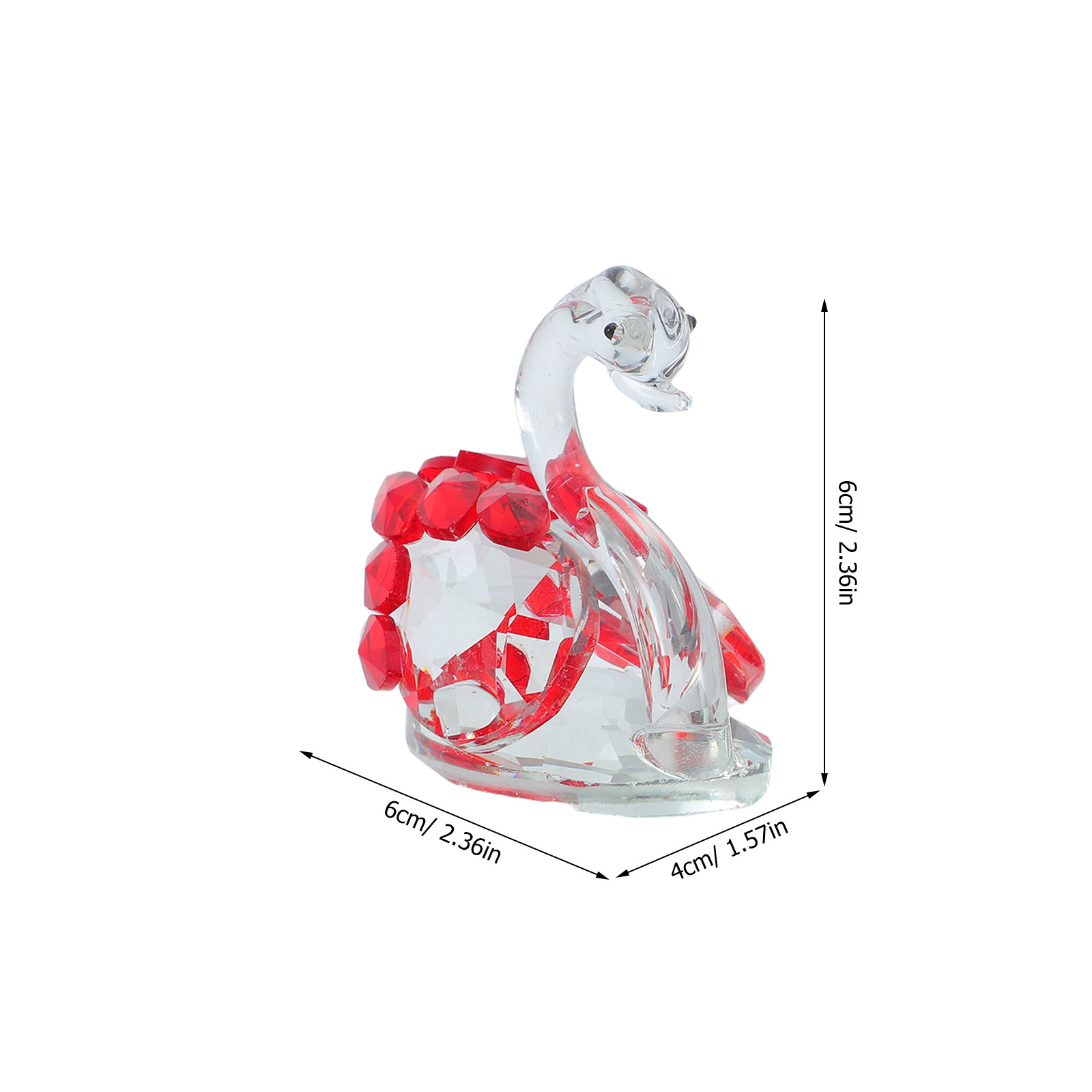 2Pcs Crystal Swan Decor Lover  - Paper Weight Crystal recensione e prezzo