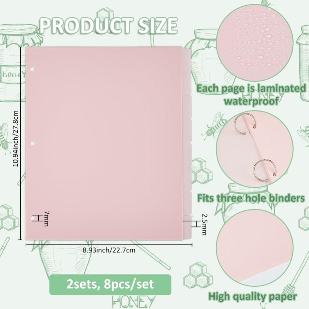 16 Sheets 3 Ring A4 Pink Binde - Tab Divider A4 recensione e prezzo