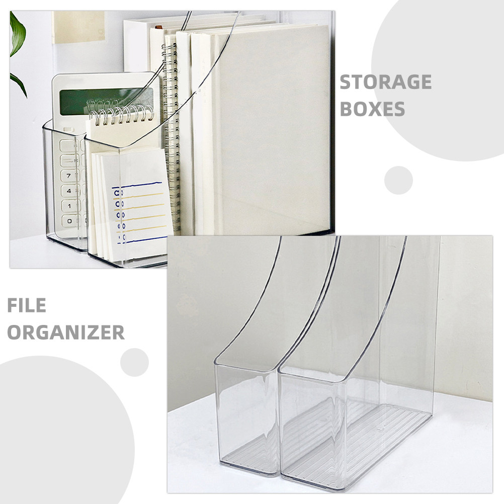 2Pcs Transparent File Organize - Magazine Holder Rack recensione e prezzo