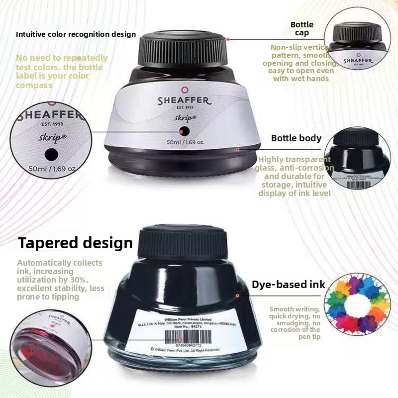 American SHEAFFER Color Dye In - Fountain Pen Bottled Ink recensione e prezzo
