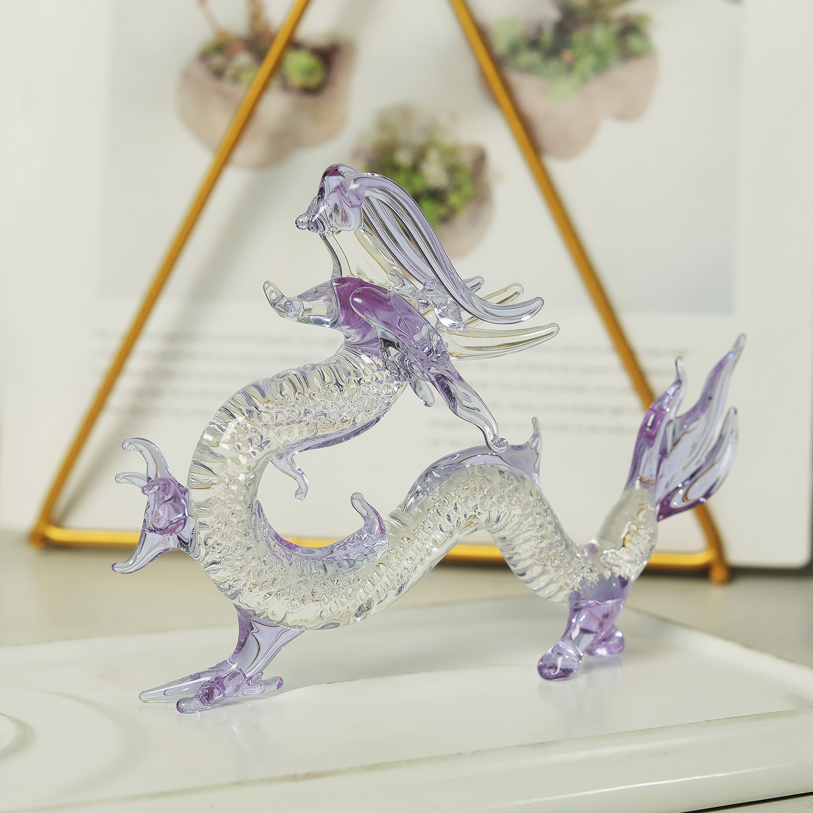 Purple Crystal Dragon Figurine - Book Weight Glass recensione e prezzo