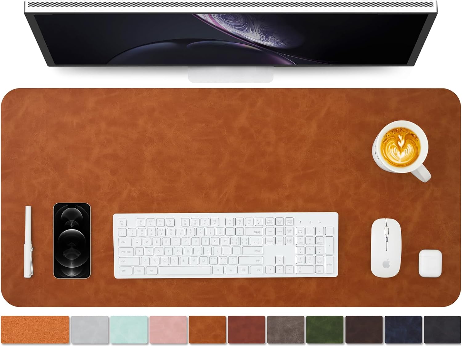 Distressed Leather Desk Mat -  - Leather Desk Pad recensione e prezzo