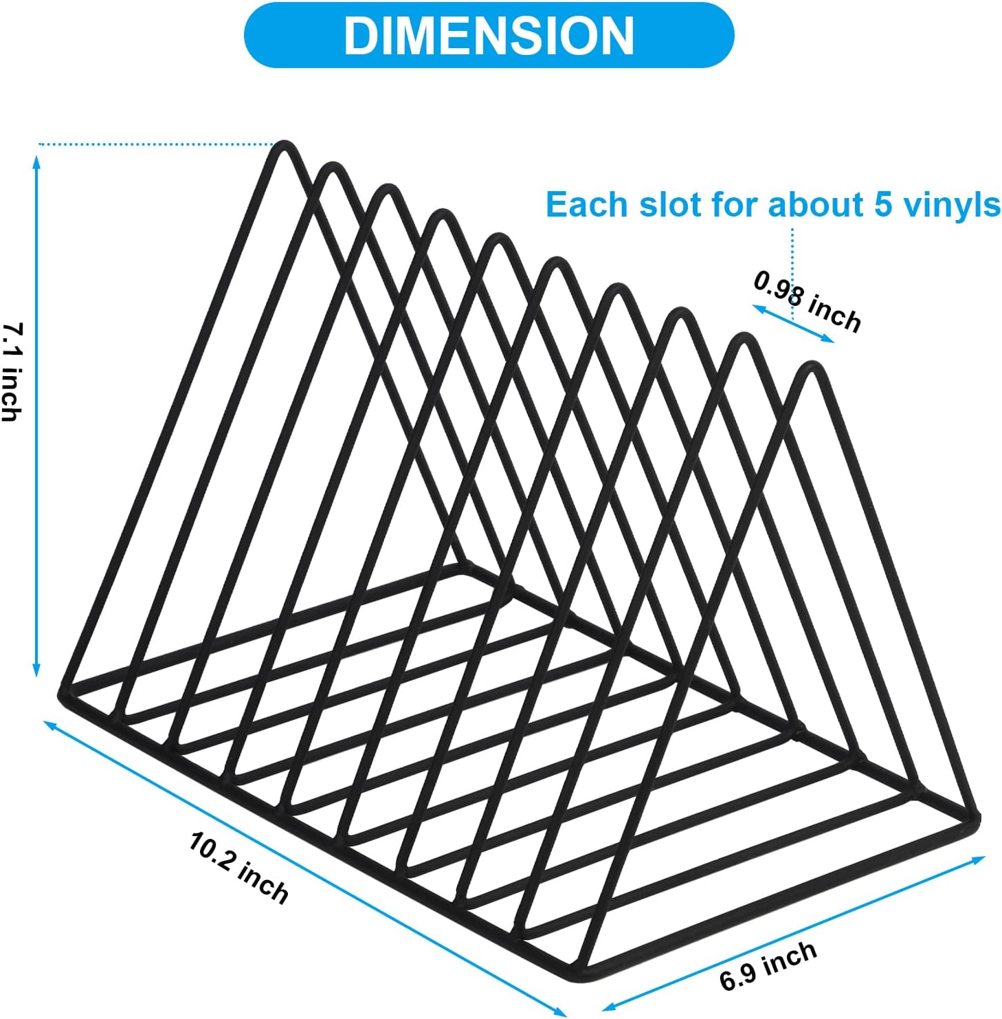 9 Slot Vinyl Record Holder, Tr - Magazine Holder Rack recensione e prezzo