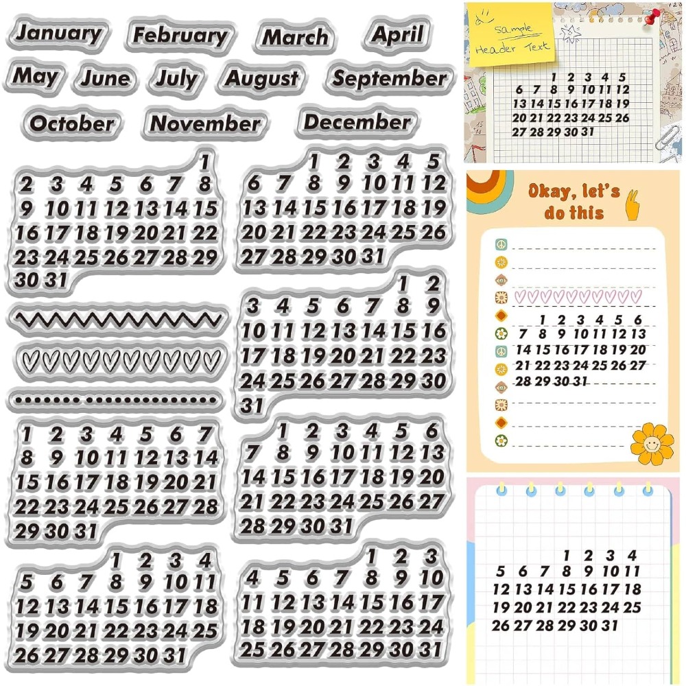 Calendar Date Clear Stamps Vin - Rubber Date Stamp recensione e prezzo