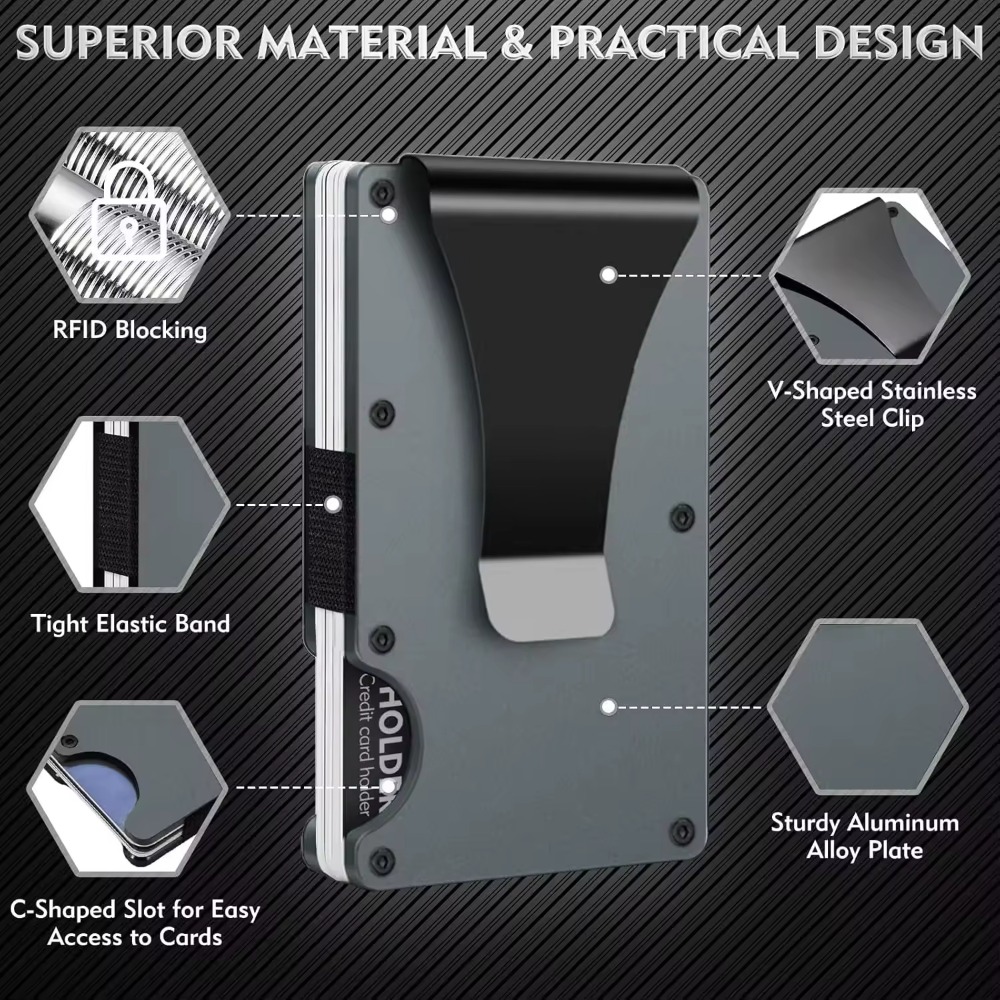 Aluminum Alloy Rfid Blocking C - Index Card Holder recensione e prezzo