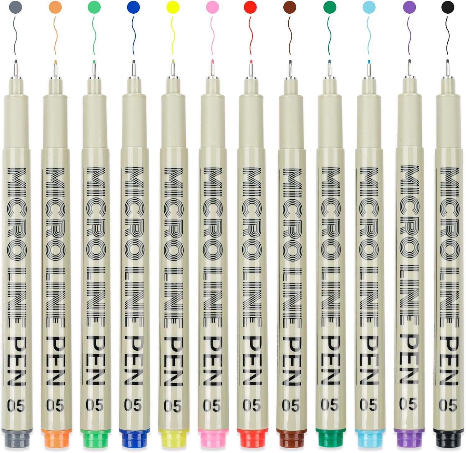 12 Colored Micro Pens 0.5mm, F - Archive Box Set recensione e prezzo