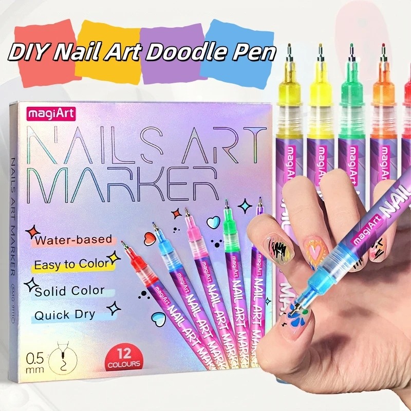 12Pcs/Set Multicolor Nail Art  - Correction Pen Fine recensione e prezzo