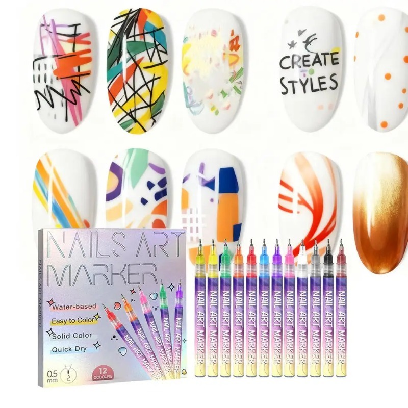 12Pcs/Set Multicolor Nail Art  - Correction Pen Fine recensione e prezzo