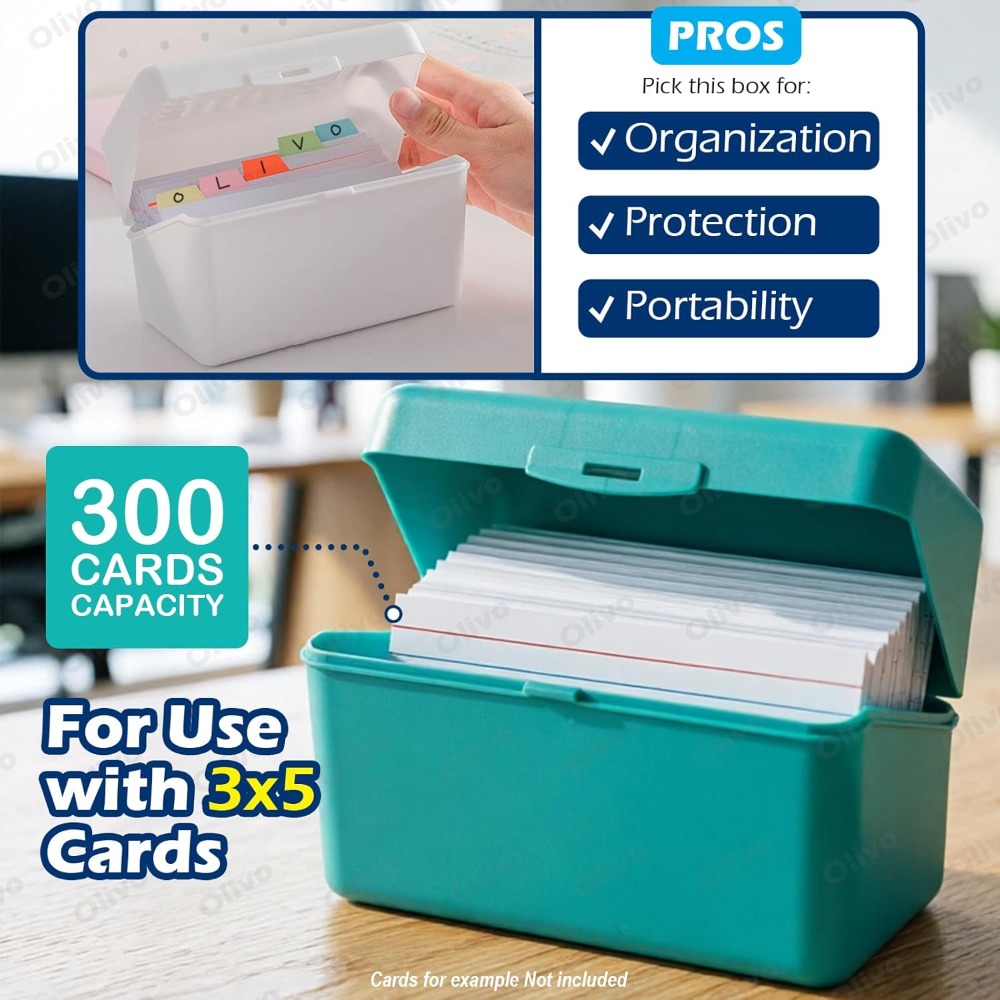 Olivo Index Card Holder Box 3x - Card Index Box recensione e prezzo