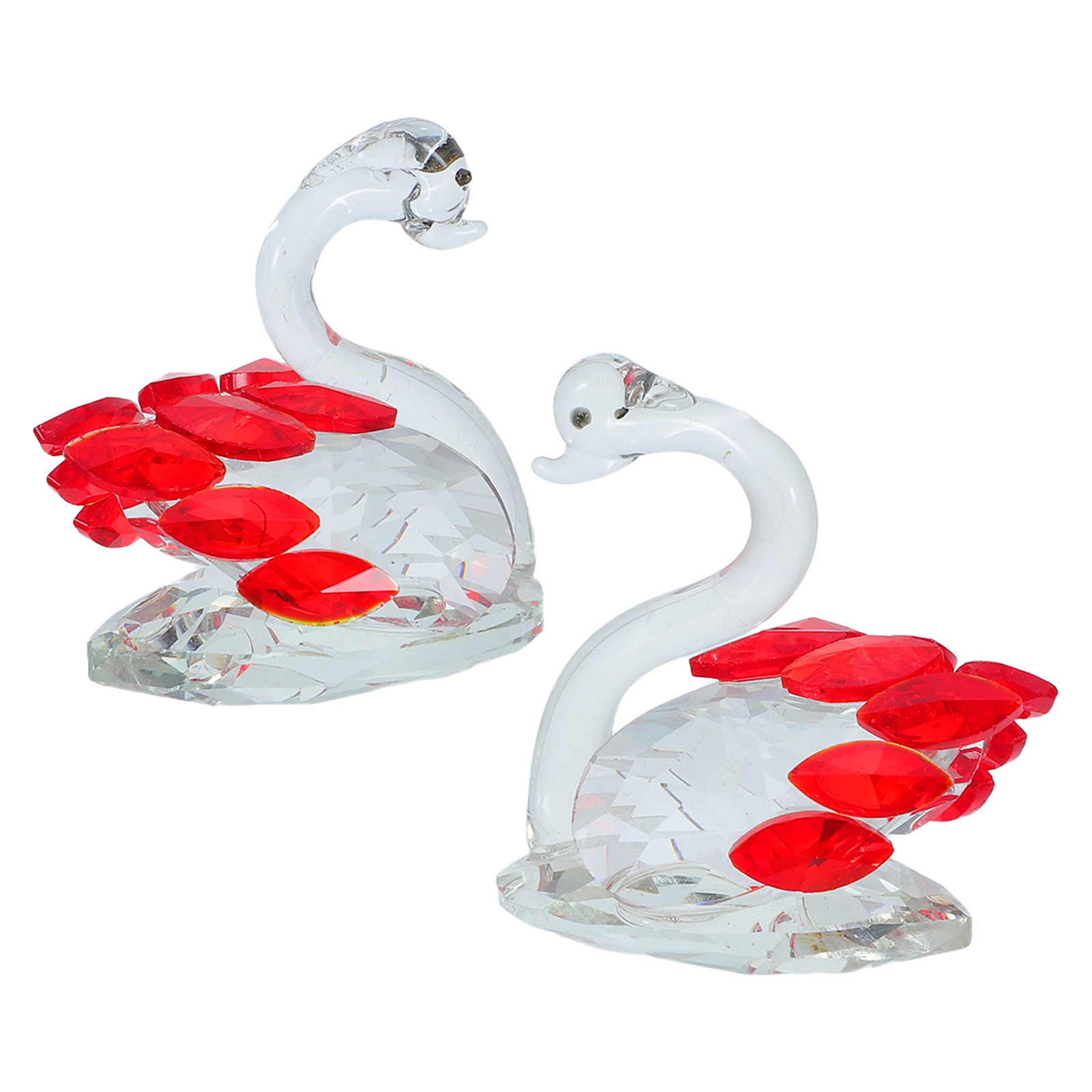 2Pcs Crystal Couple Swan Statu - Paper Weight Crystal recensione e prezzo