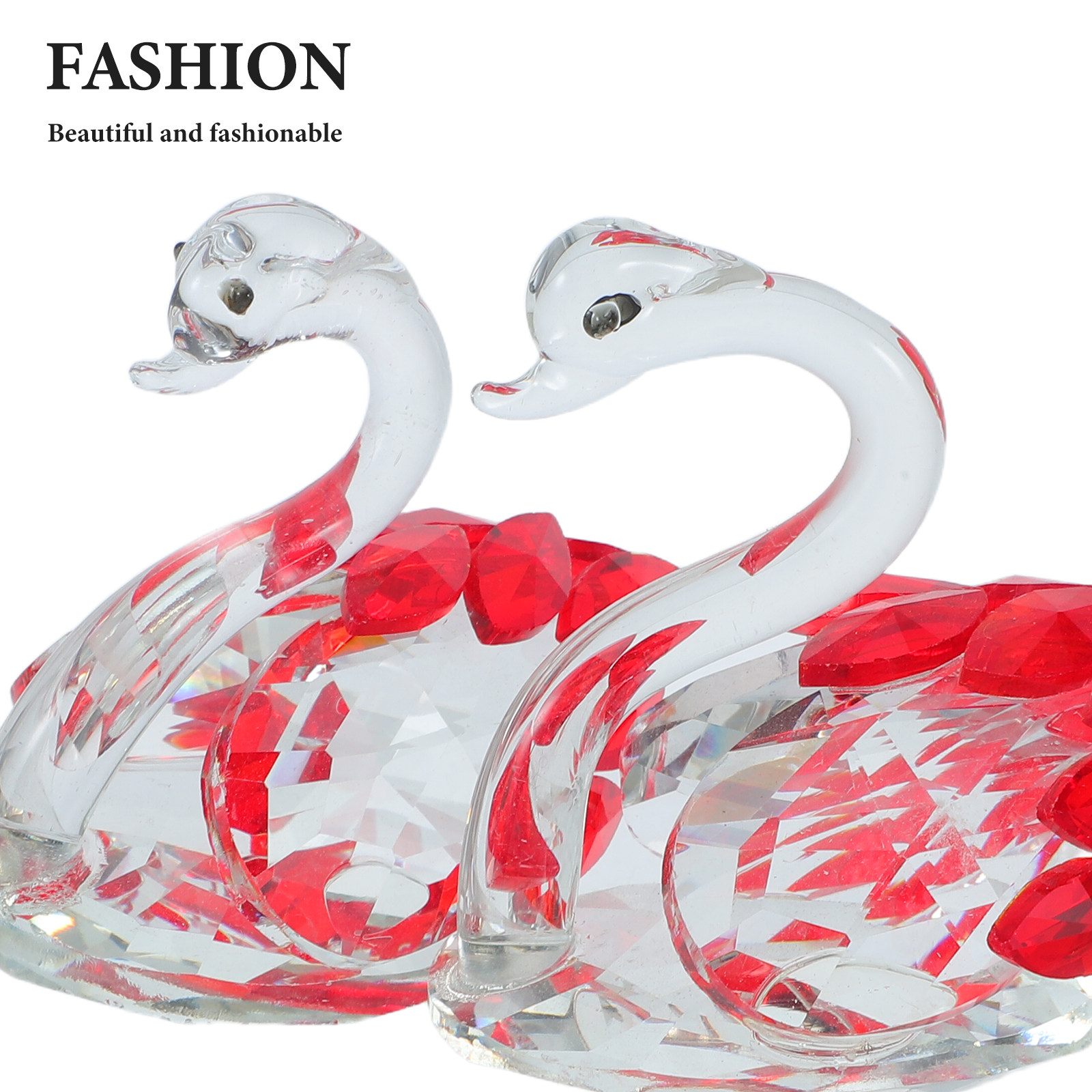 2Pcs Crystal Couple Swan Statu - Paper Weight Crystal recensione e prezzo