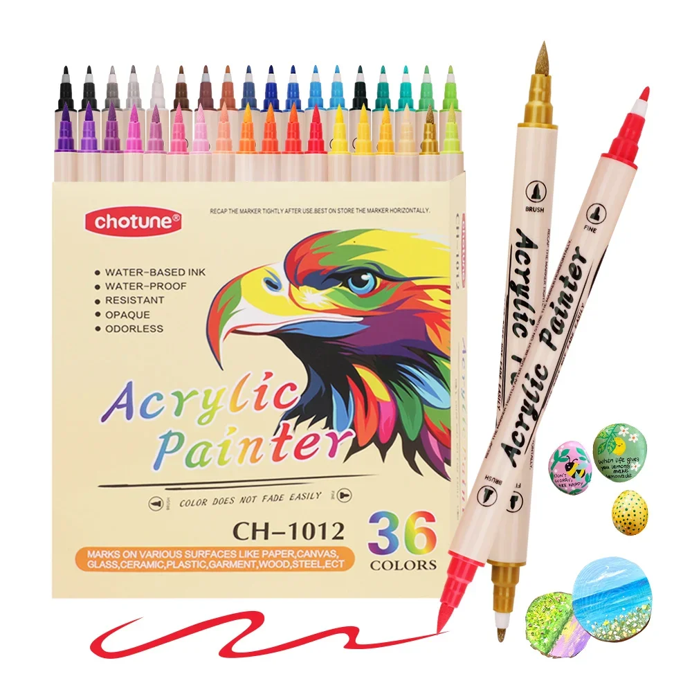 12-36 Colors Acrylic Paint Mar - Correction Pen Fine recensione e prezzo