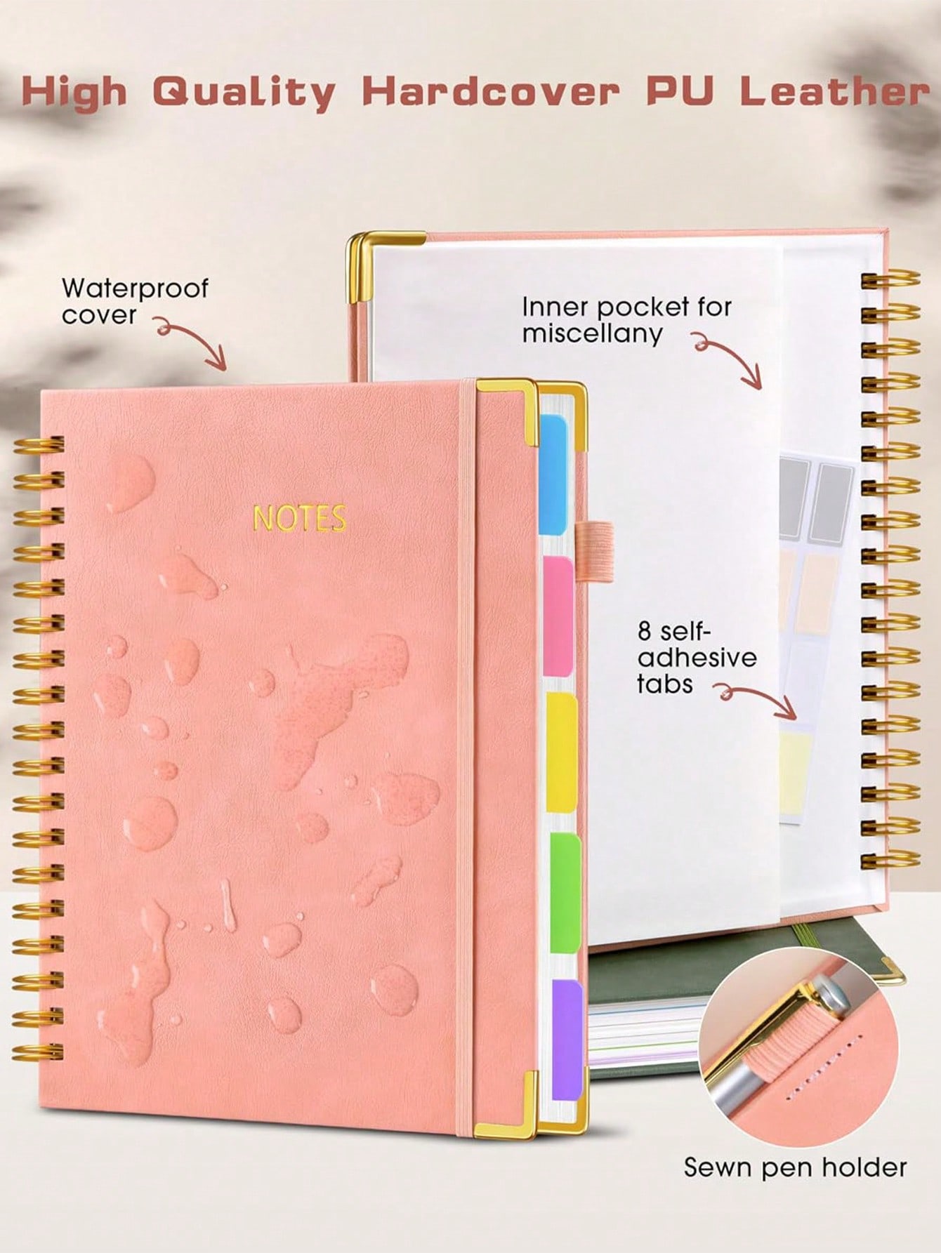 1PC Hardcover Spiral Notebook  - Tab Divider A4 recensione e prezzo