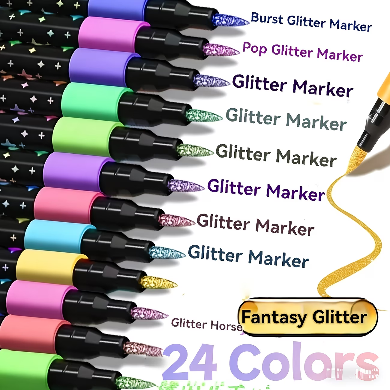 24 Colors Double Head Glitter  - Correction Pen Fine recensione e prezzo