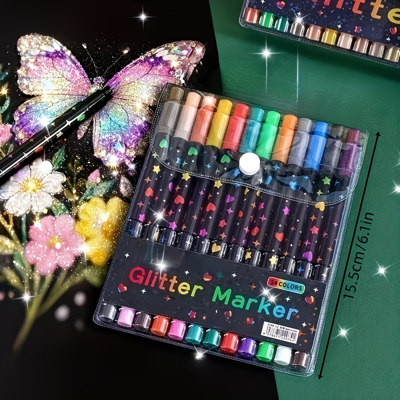 24 Colors Double Head Glitter  - Correction Pen Fine recensione e prezzo