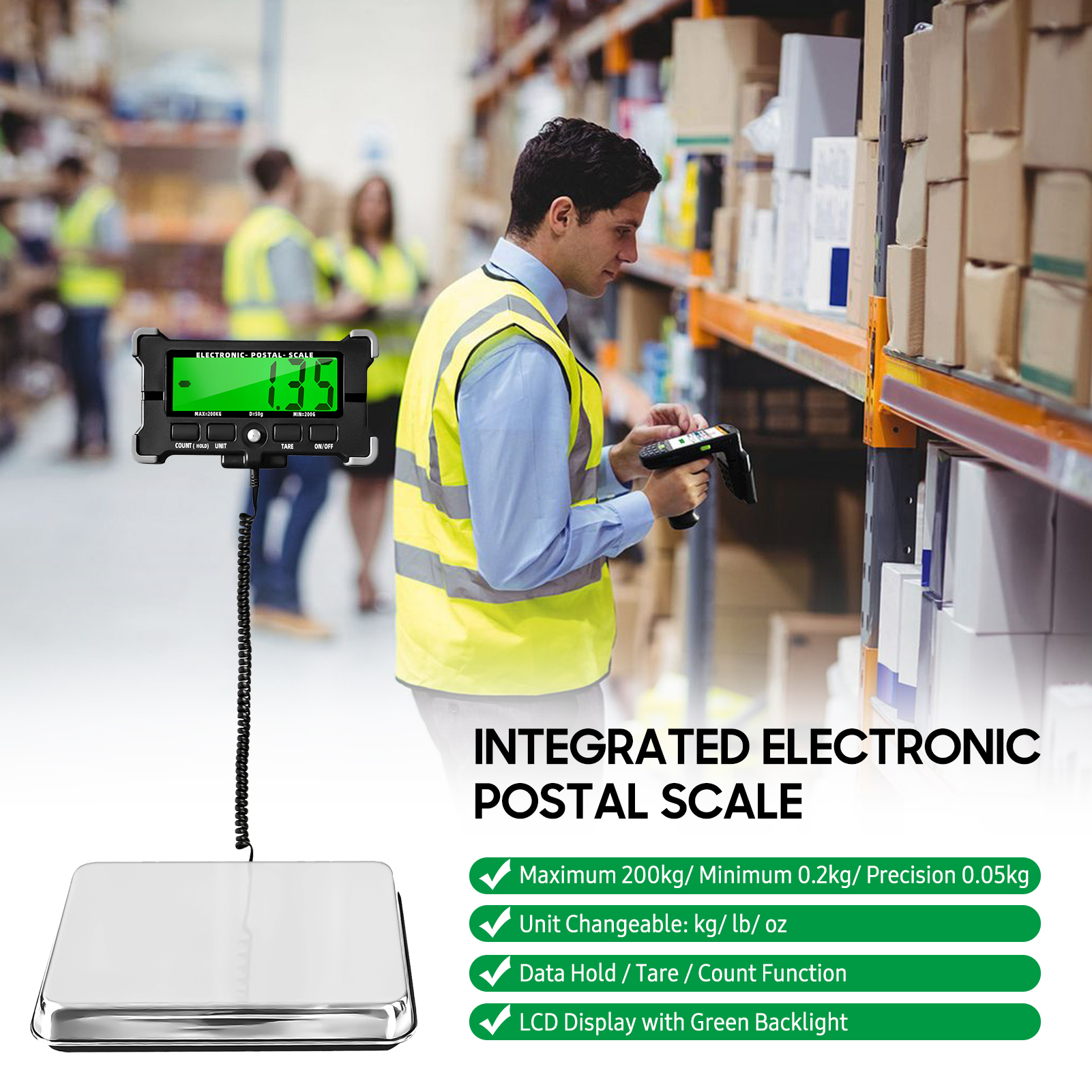 PS21 Digital Scale 200KG 120KG - Tape Dispenser Weighted recensione e prezzo
