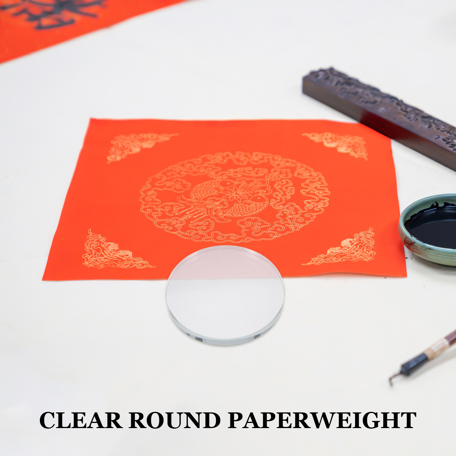 Heavy Round Glass Paperweight  - Book Weight Glass recensione e prezzo