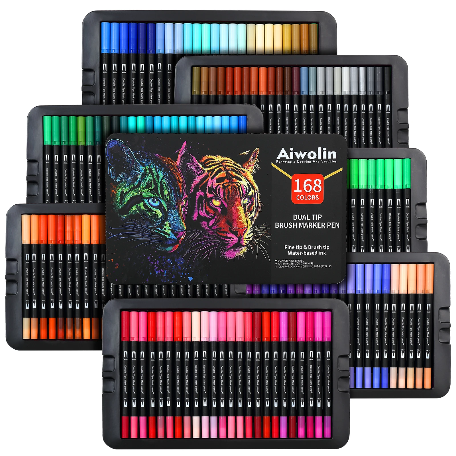 Dual Brush Marker Pens, 168 Co - Correction Pen Fine recensione e prezzo