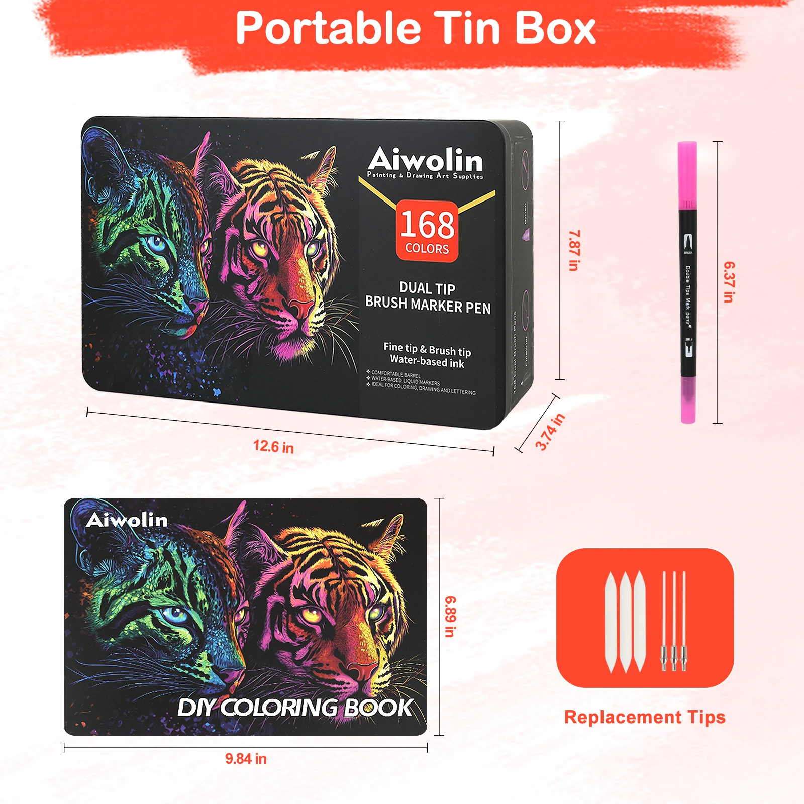 Dual Brush Marker Pens, 168 Co - Correction Pen Fine recensione e prezzo